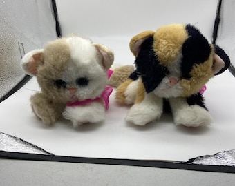 Tyco Kitty Kitty Kätzchen Plüsch 1992 Calico/Tan Split Color Gesicht Gelesen