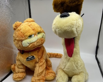 Vintage Ty Beanie Buddies Garfield-kraaglabel Vintage Dakin Odie 1983 Veel (2)