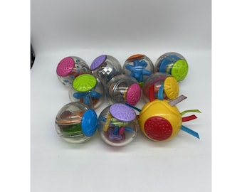 Fisher Price Roll A Rounds Balls Zestaw 10 zabawek sensorycznych dla małych dzieci w stylu vintage