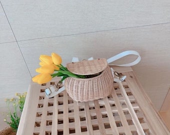 Kid's rattan bag for scooter