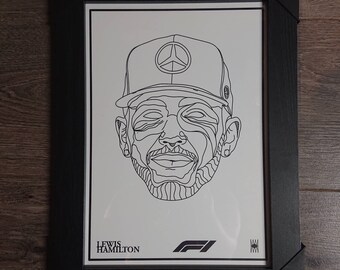 Lewis Hamilton - Line Drawing