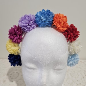 Rainbow flower crown