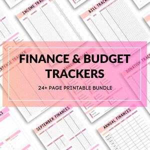 Budgeting Planner Bundle, Printable Finance & Budget Planner, Savings Tracker, Monthly Budget Planner, Debt Snowball | Sunrise