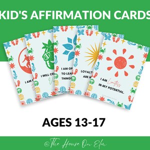 Cartes d'affirmation pour enfants de 13 à 17 ans | Imprimables 5x7 » pour les adolescents, Boost de motivation, Pensées intérieures, Santé mentale, Confiance en soi, Inspirant
