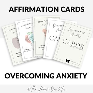 Superare l'ansia Carte di affermazione / Empowerment, Intenzioni personali, Coraggio, Pace interiore, Positività, Manifestare la tua vita
