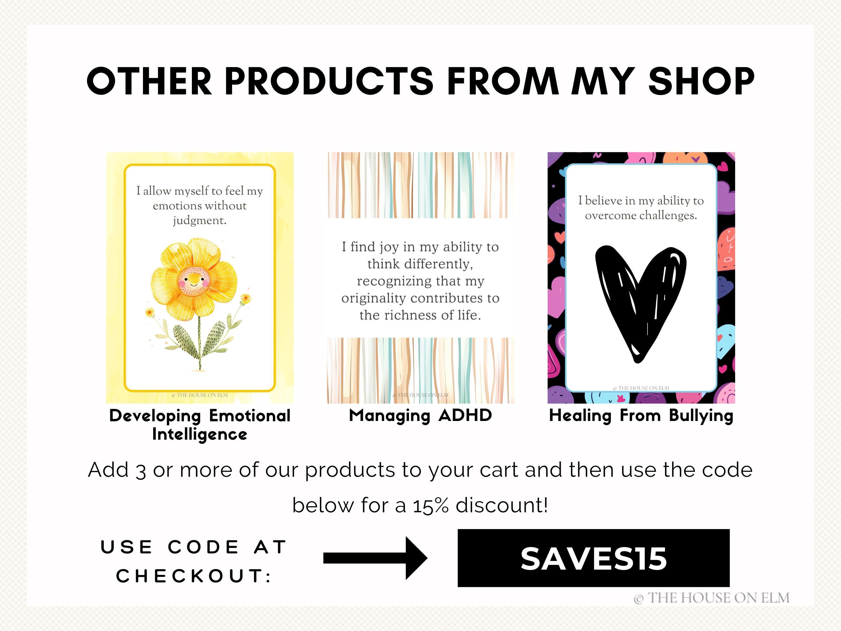 40 Depression Support Affirmation Cards | Digital Download | Positive ...