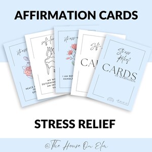 Cartes d’affirmation de soulagement du stress | Imprimables 5x7 », Intentions habilitantes, Relaxation, Pensées intérieures, Santé mentale, Manifestez votre avenir
