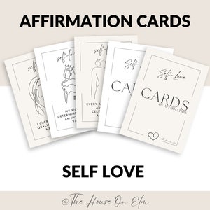 Tarjetas de afirmación de amor propio / imprimibles de 5x7", Intenciones empoderadoras, Compasión, Pensamientos internos, Salud mental, Manifiesta tu futuro