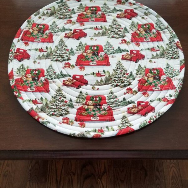 Round Quilted Placemats Etsy
