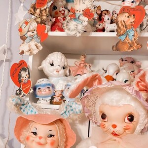 Retro Valentines Banner: Kitsch Kitty & Puppy Garland image 8