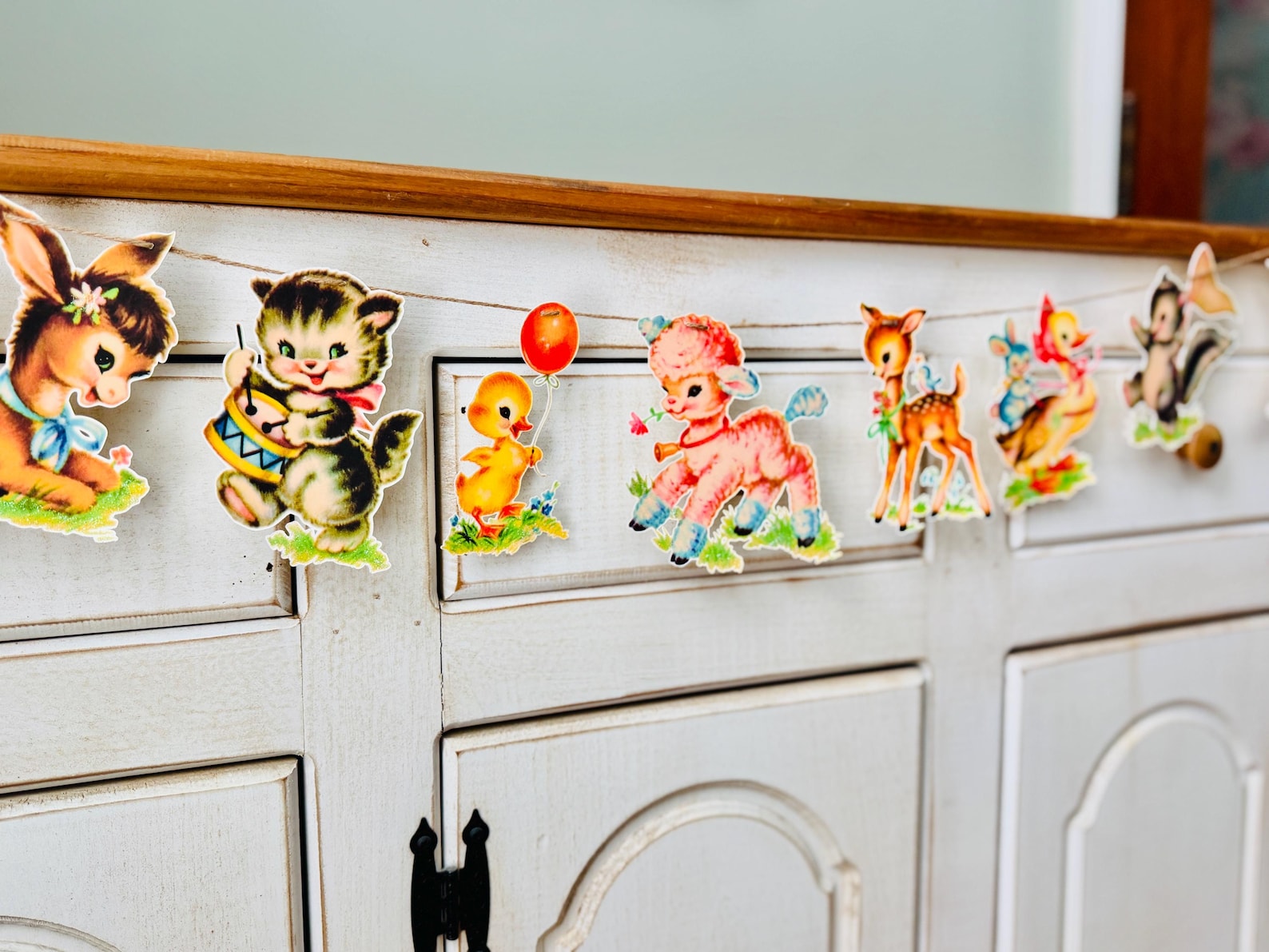 Kitsch Baby Retro Baby Animals Banner: 1950s Kitsch Baby Shower Decor - Etsy