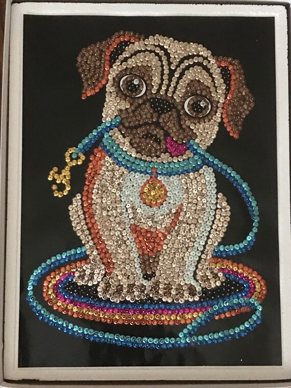 sequin pug teddy