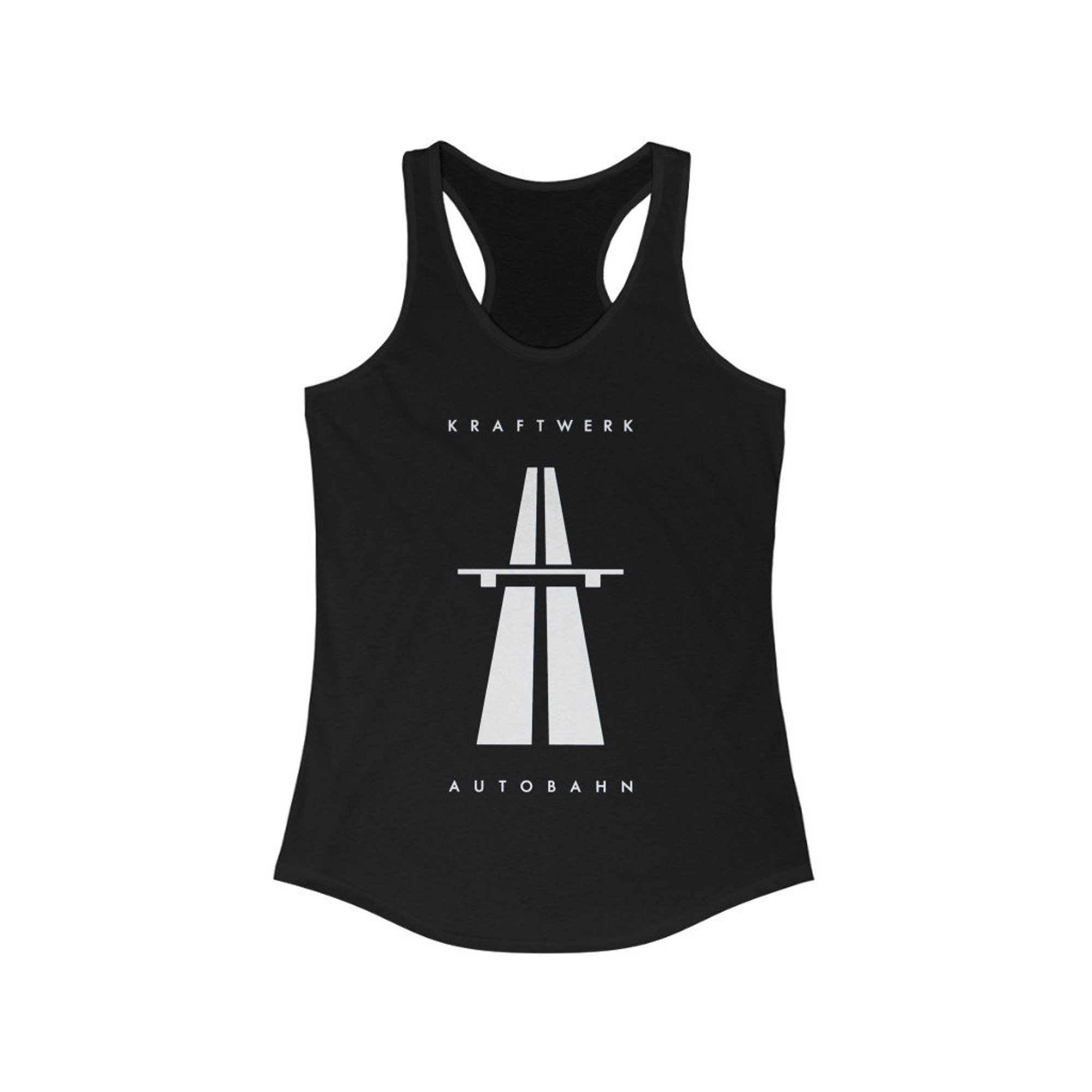 Discover Kraftwerk Logo Womens tank top - Autobahn Sleeveless Tee - Electronic Band