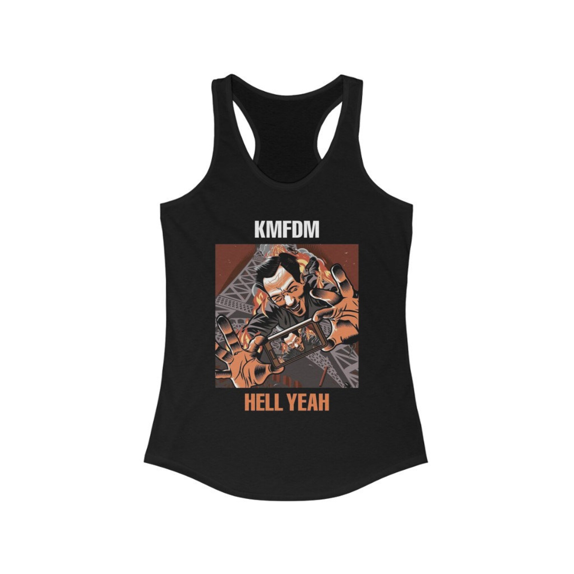 Discover KMFDM Band Women's Tank Top, Hell Yeah Sleeveless Tee, Industrial Rock Band