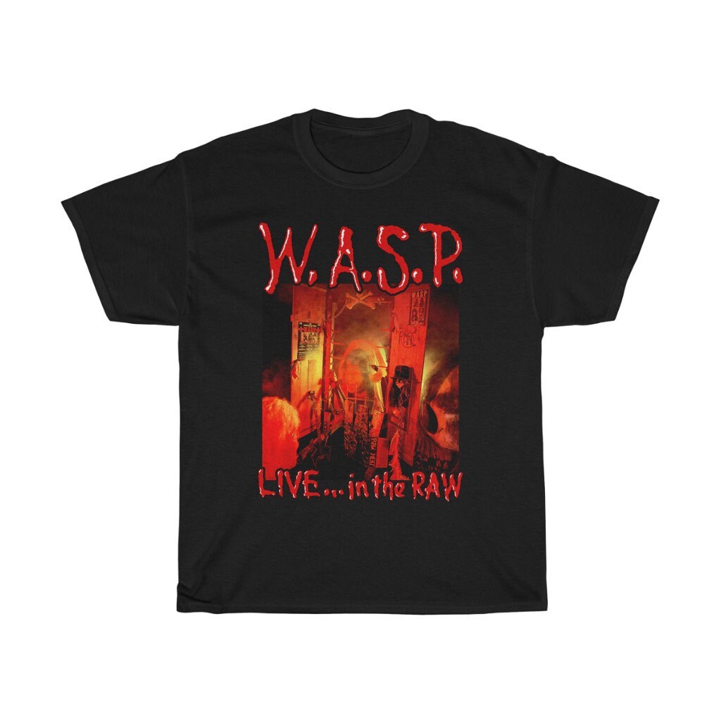 W.A.S.P TShirt Live... In the Raw WASP Band Tee Etsy