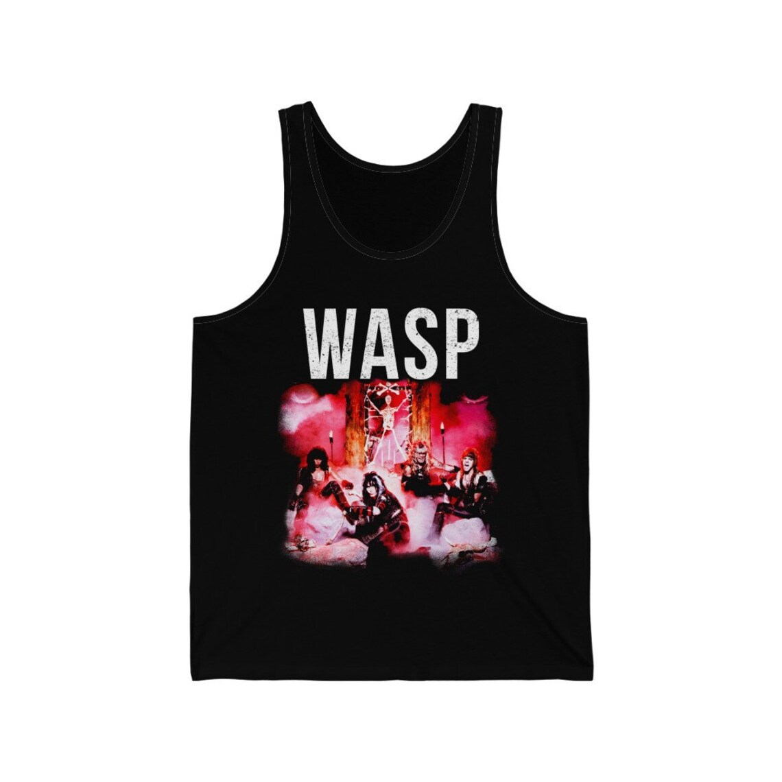 WASP Mens Tank Top W.A.S.P 1984 Wasp Band Sleeveless Tee Etsy