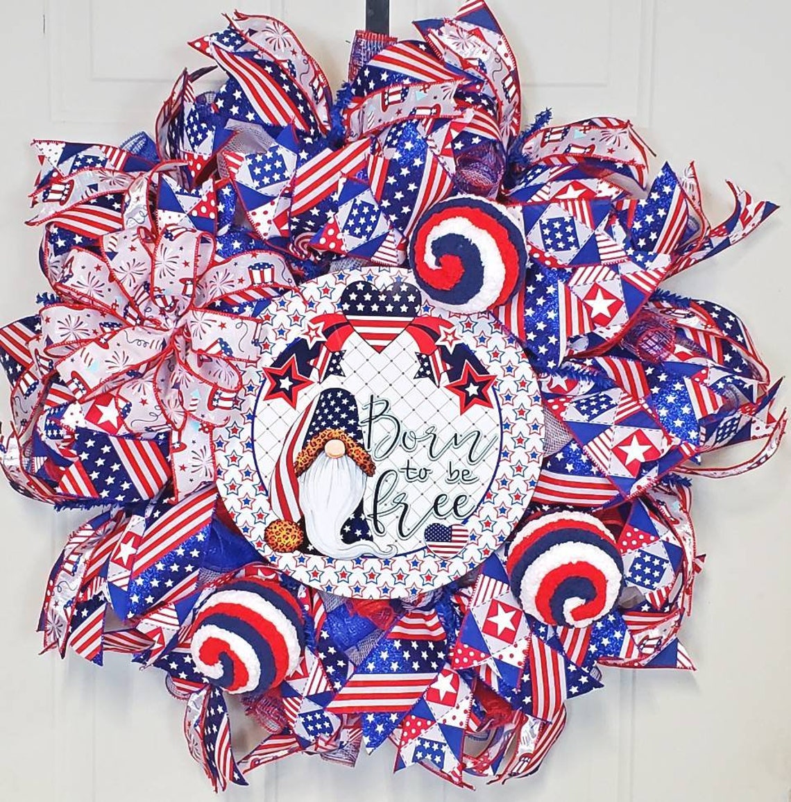 Premium Patriotic wreath kit summer wreath kit DIY wreath Etsy