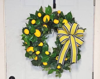 All year along Wreath Citrus Wreath,Gift for Mom Spring Wreath Lemon Summer Wreath House warming gift. All year along Wreath Citrus Wreath,Gift for Mom Spring Wreath Lemon Summer Wreath House warming gift.