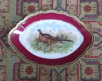 Vintage O & E. G. Royal Austria Game Bird Serving Plate
