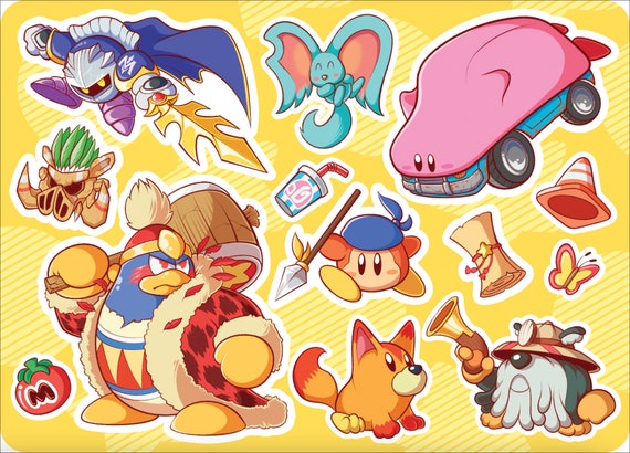 Set of 8 Kirby and the Forgotten Land Sticker Pack Kirby -  Israel