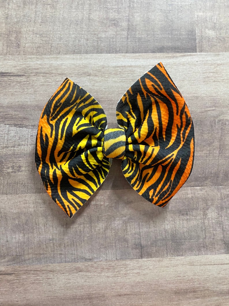 Tiger Stripe Head Wrap Or Nylon Bow Clip