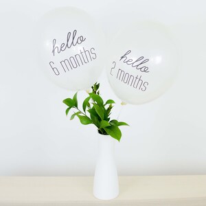 Accesorios de hitos mensuales - Hello Balloons - Primer año del bebé