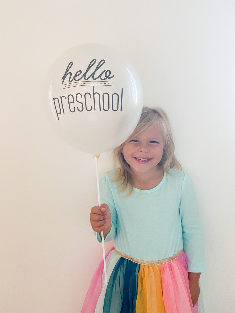First Day of School Sign Hello School Balloon image 0