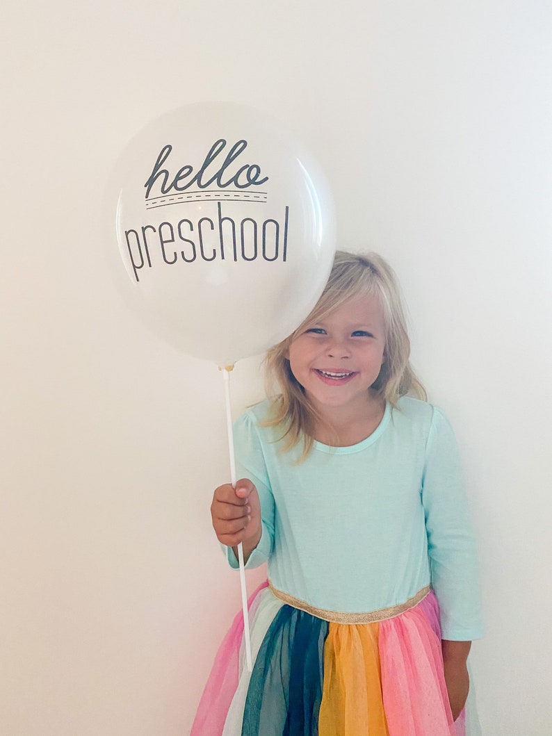 First Day of School Sign  Hello School Balloon image 0