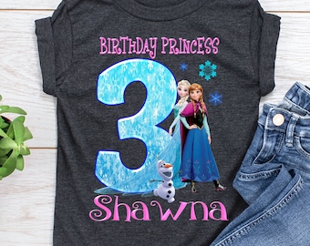 frozen birthday shirt