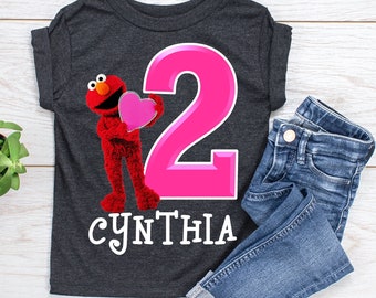 Elmo Personalized Birthday Shirt Girl Boy Cusompartyany Etsy - roblox personalized birthday shirt girl boy cusompartyany etsy