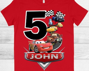 lightning mcqueen birthday shirts