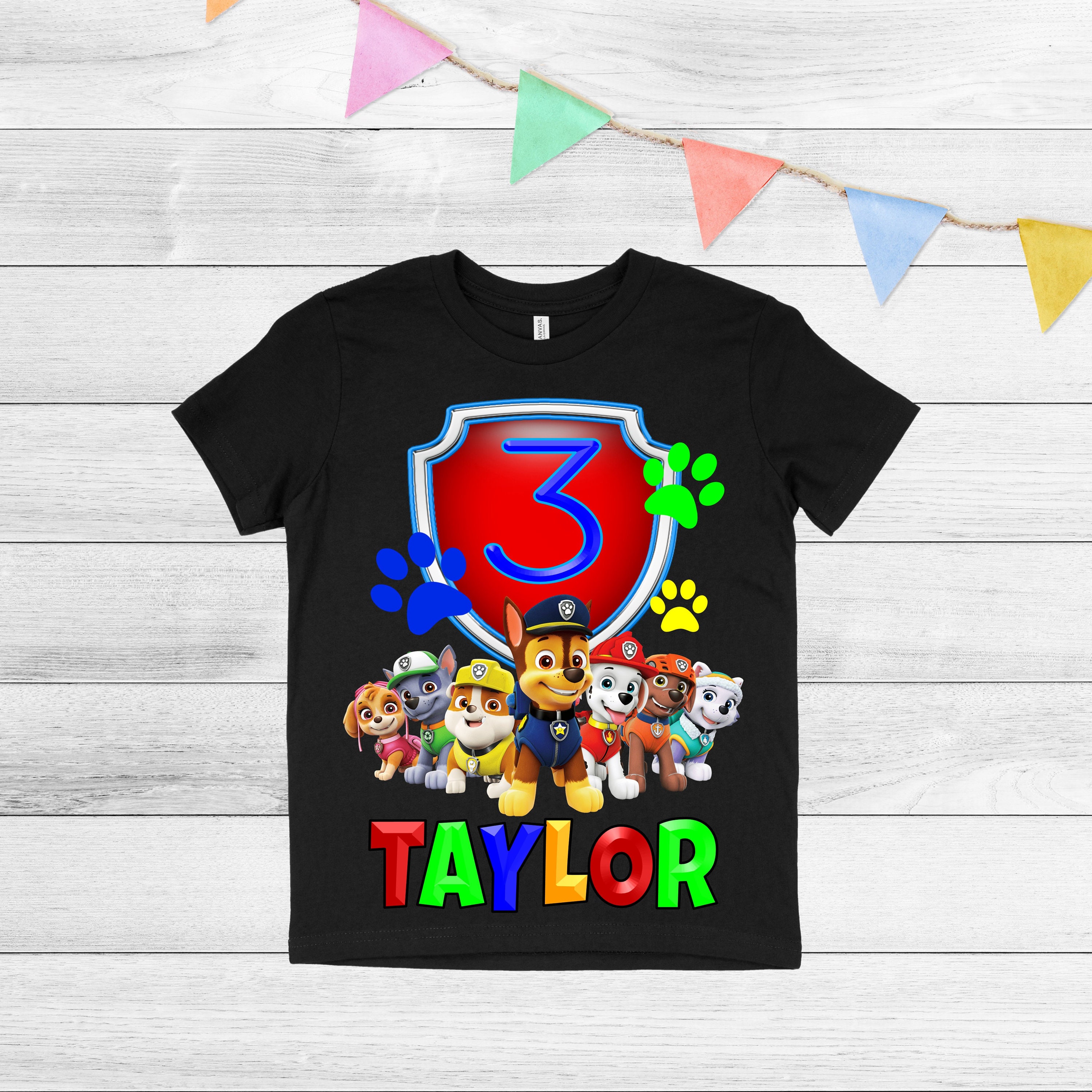 Paw Patrol Birthday Shirt Paw Patrol Boy's Shirt Paw | Etsy