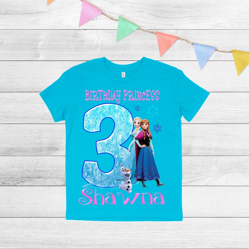 Frozen Birthday Shirt Elsa Birthday Shirt Etsy