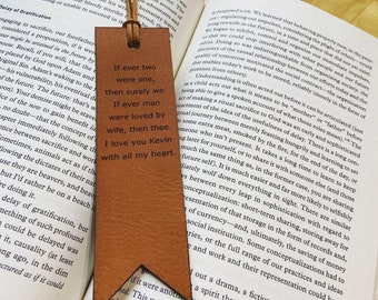 Personalized Leather Bookmark, The best gift for your anniversary!