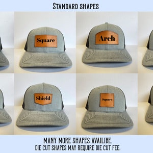 Benutzerdefinierte Lederpatch TRUCKER-Hüte, Lasergraviertes Logo auf Lederpatch-Hut für Ihr Unternehmen oder Ihre Organisation Bild 10