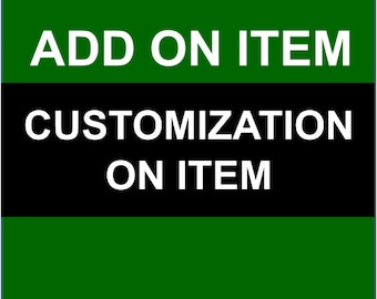 Customization On Item, Add on item for custom leather items.