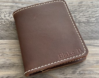 The Cahaba - Personalized Brown Leather Bifold Wallet - The best gift for dad for Father’s Day