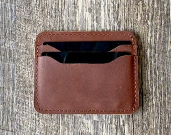 Personalized Leather Front Pocket Wallet - The best gift for Dad for Fathers day.