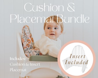 BUNDLE and SAVE 15% - Highchair Cushion + Placemat Bundle - IKEA Antilop Highchair Accessories