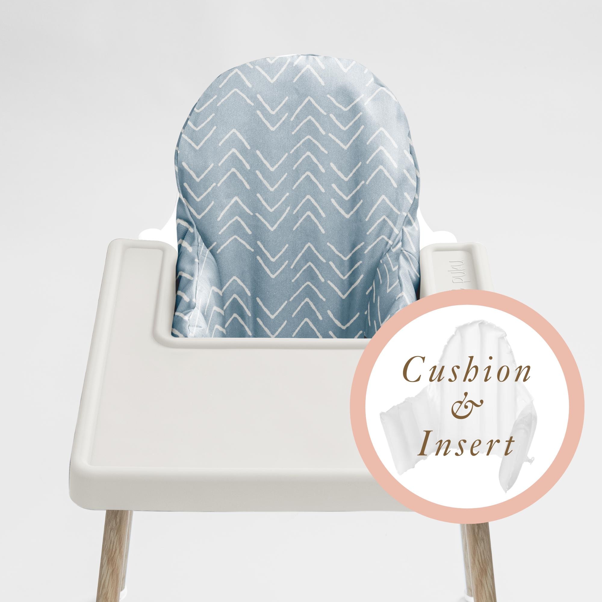 Vintage Blue Mudcloth  - IKEA Antilop Highchair Cushion Cover - IKEA High Chair Accessory