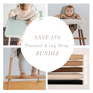 BUNDLE and SAVE 15% - IKEA High Chair Placemat + Leg Wraps Bundle - Antilop Highchair Accessories