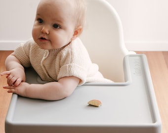 Cool Grey Silicone Placemat - IKEA Antilop Highchair Tray Cover