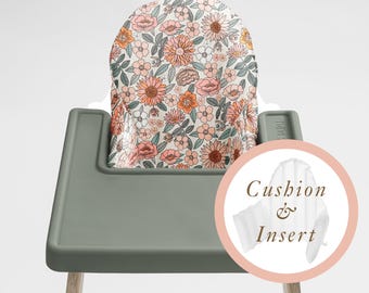 Retro Floral - IKEA Antilop Highchair Cushion Cover - IKEA High Chair Accessory