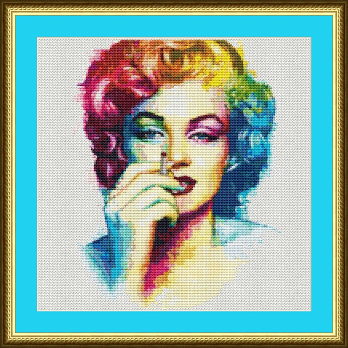 Marilyn Monroe cross stitch pattern | Etsy