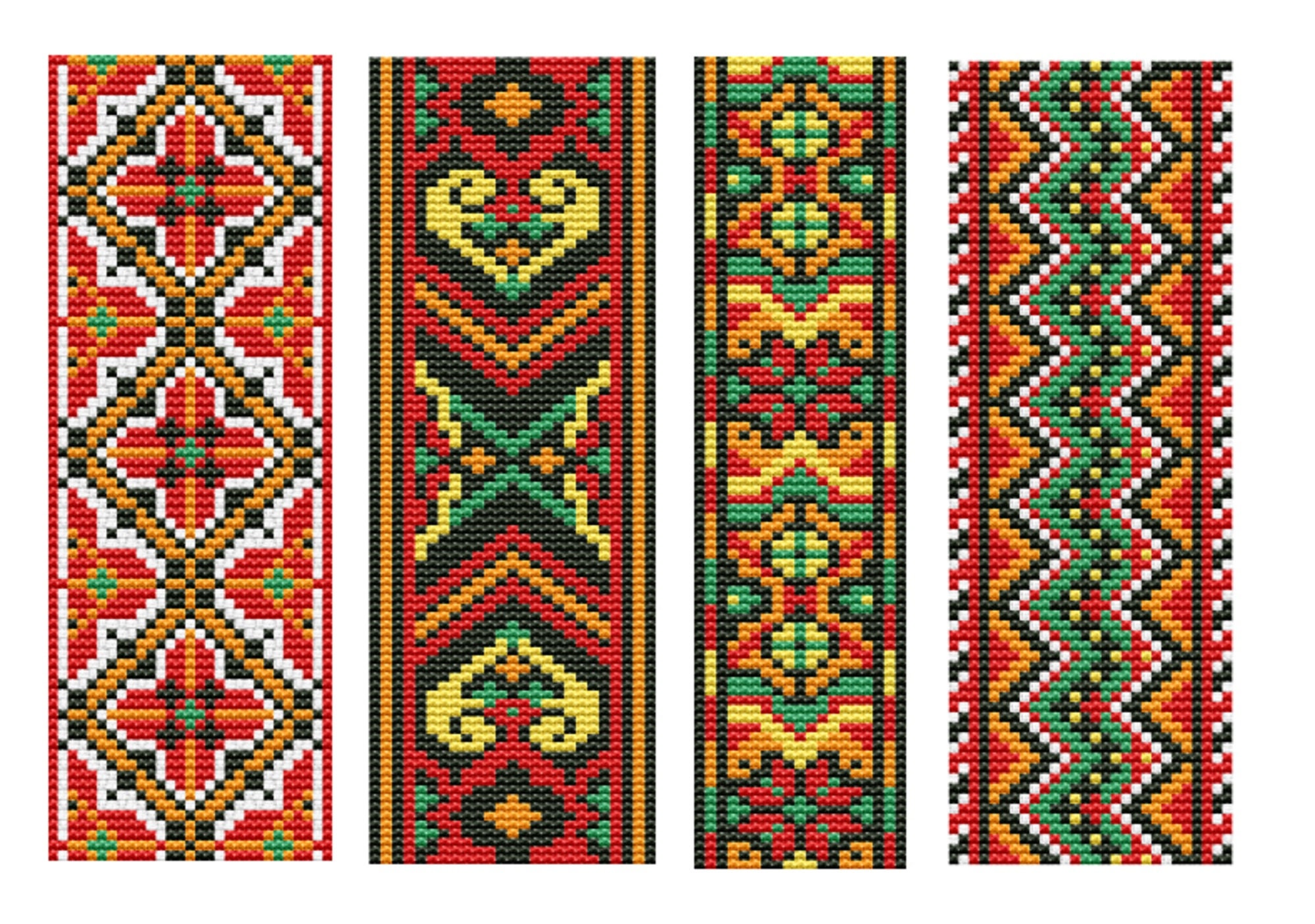 Cross stitch bookmark pattern ethnic cross stitch pattern Etsy