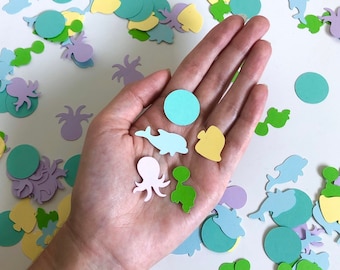 Tafelconfetti met onderwaterthema | Aanpasbare feestdecoraties