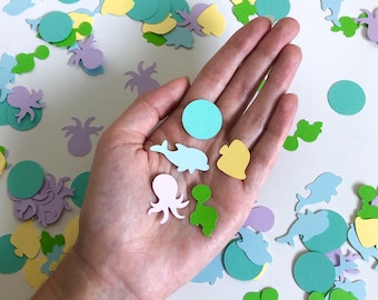 Under The Sea Table Confetti | Under the Sea Theme Party Decorations | Octopus, Dolpin, Sea Turtle, Fish, Dessert Table, Gift Table Accents