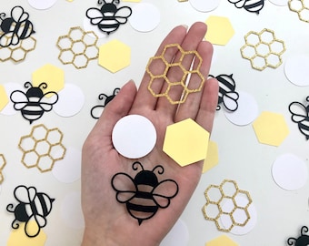 Honey Bee Table Confetti | Sweet as Can Bee Party Decorations