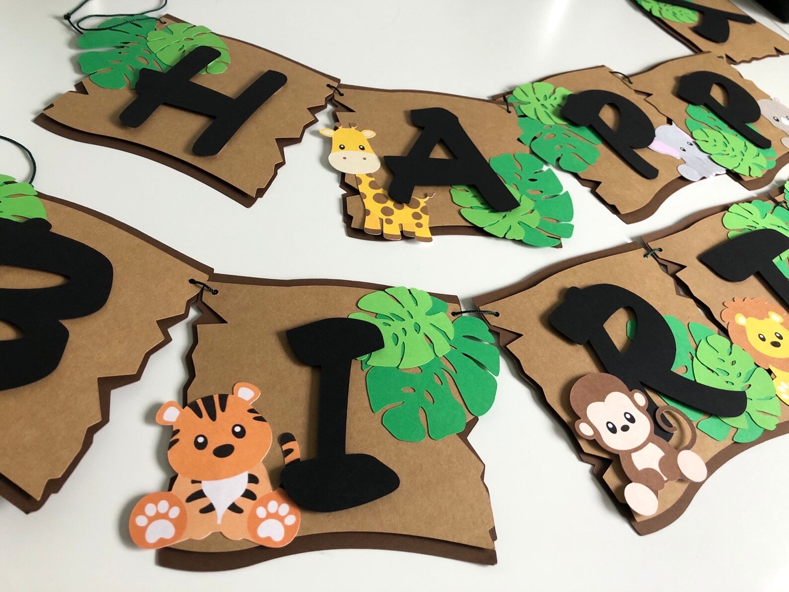 Safari Jungle Birthday Banner | Safari Theme Happy Birthday Banner ...