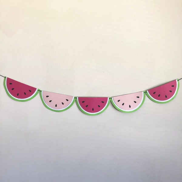 Watermelon Garland | One in a Melon Party Decorations | Banner and Garlands | Cake Smash Photoshoot